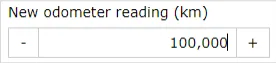 The New odometer/engine hours reading field